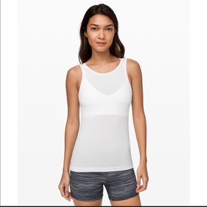 Lululemon White Seek Simplicity Tank